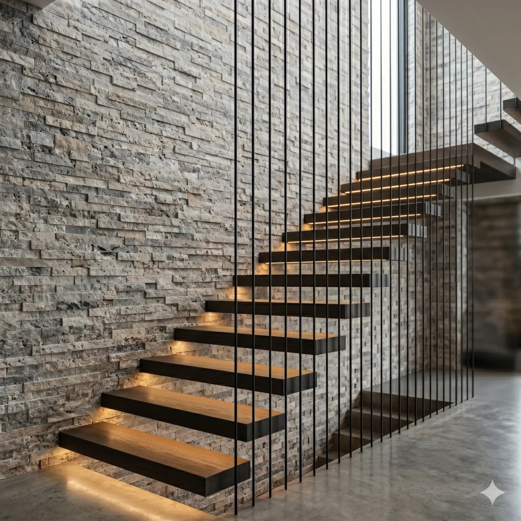 Travertine Ledger Panel - Silver - Evran Natural Stone