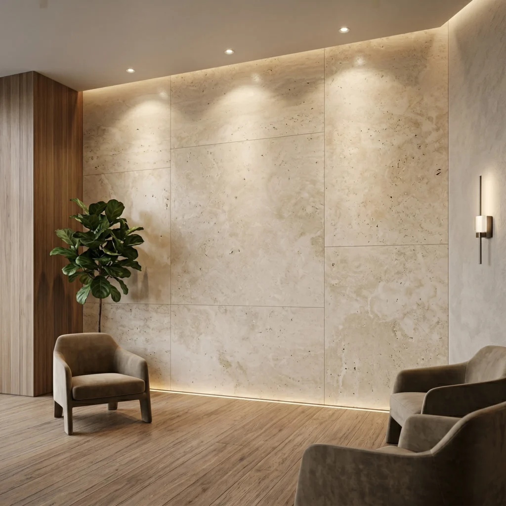 Travertine Slab - Ivory Travertine Slab - Evran Natural Stone
