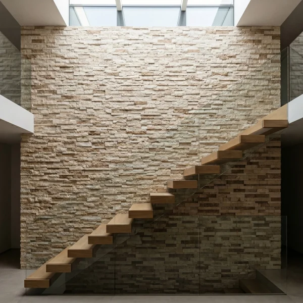 Travertine Ledger Panel - Noche Light - Evran Natural Stone