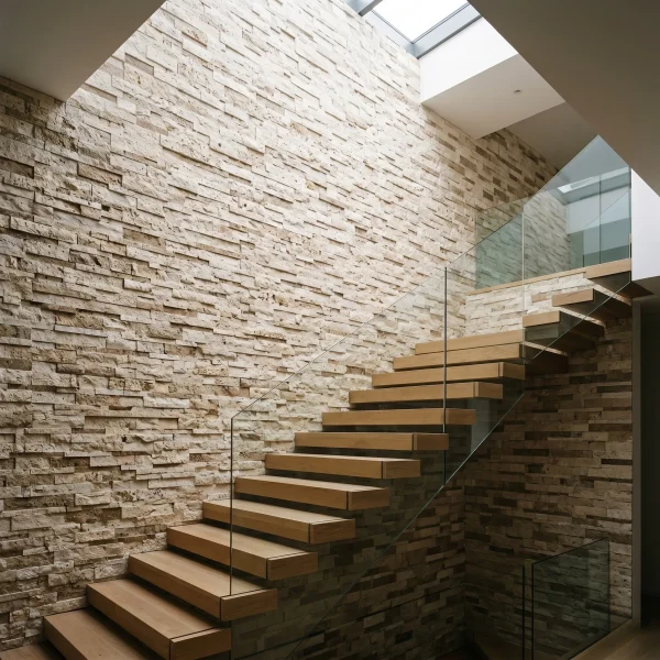 Travertine Ledger Panel - Noche Light - Evran Natural Stone