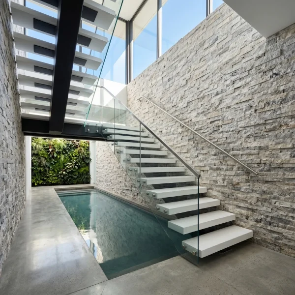 Travertine Ledger Panel - Silver - Evran Natural Stone