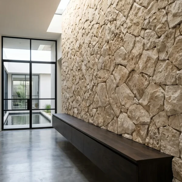 Travertine Rockface - Light - Evran Natural Stone