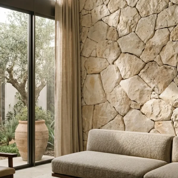 Travertine Rockface - Light - Evran Natural Stone