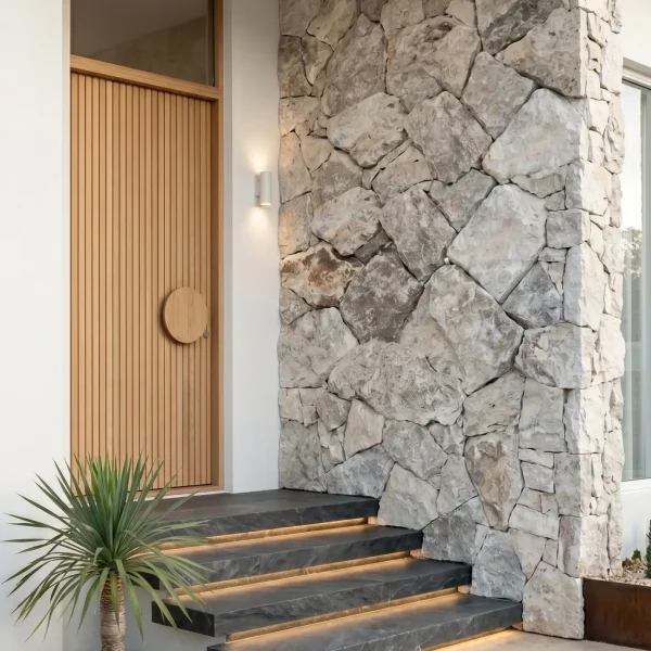 Travertine Rockface - Silver - Evran Natural Stone