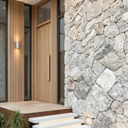 Travertine Rockface - Silver - Evran Natural Stone